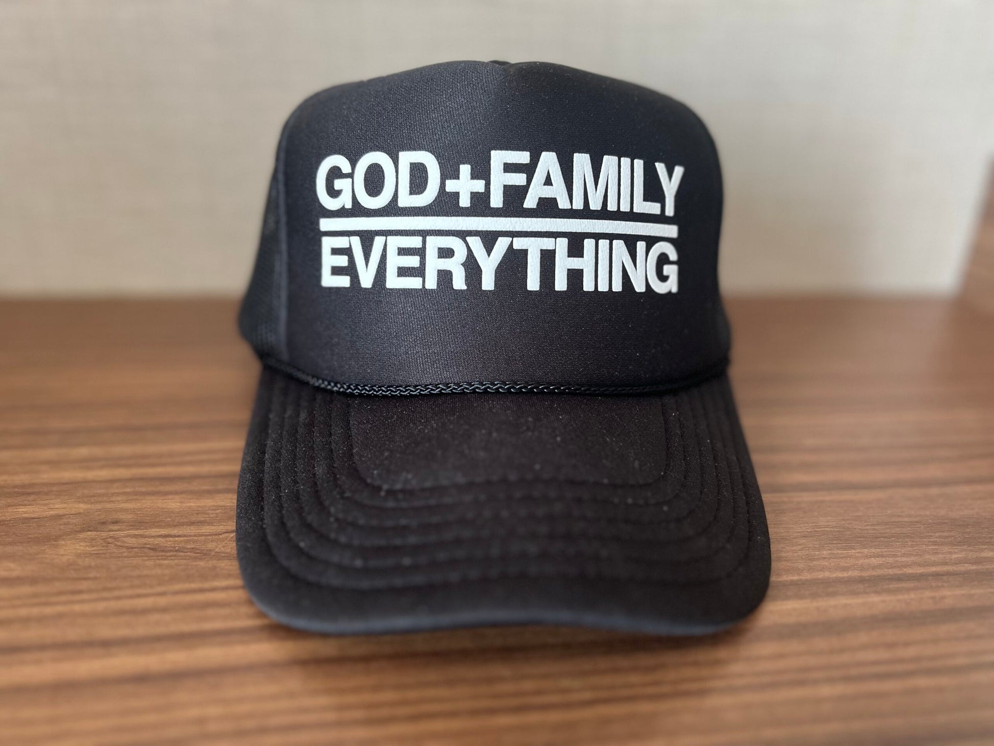 God + Family Over Everything Trucker Hat image 1
